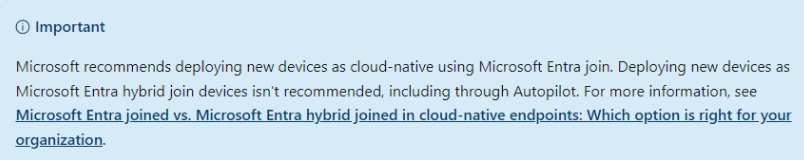 Microsoft official hybrid join banner