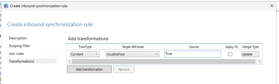 Sync Rules Editor new rule Sync Rules Editor new rule