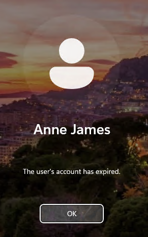 Active Directory login of expired user Active Directory login of expired user