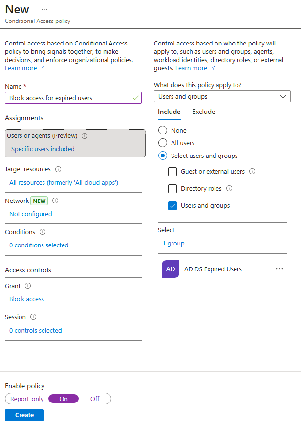 Block access for expired users policy Block access for expired users policy