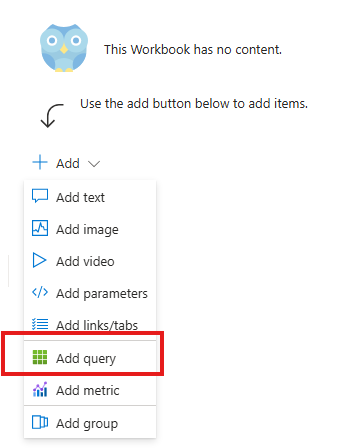 Add query in Azure Monitor workbook