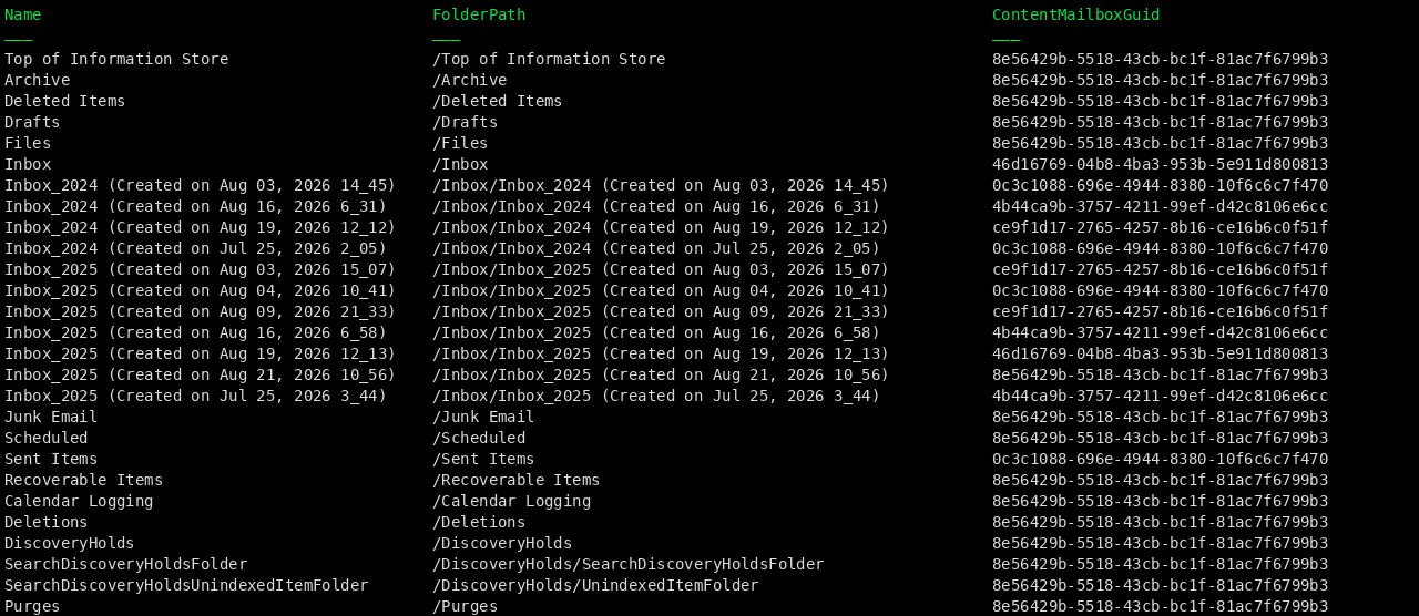 JohnC MainArchive folders location